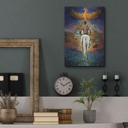 Luxe Metal Art 'Fallen Angel' by Jan Kasparec, Metal Wall Art,12x16