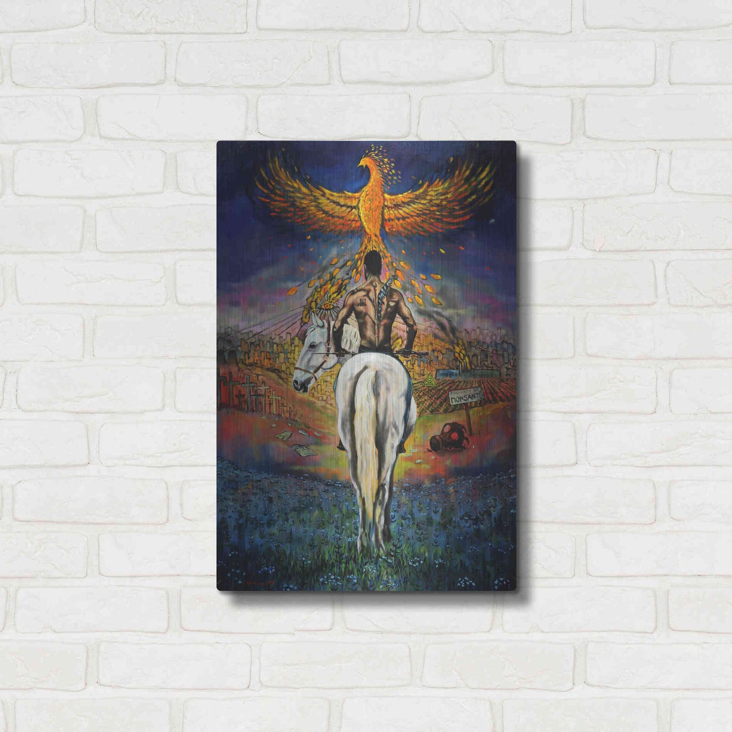 Luxe Metal Art 'Fallen Angel' by Jan Kasparec, Metal Wall Art,16x24