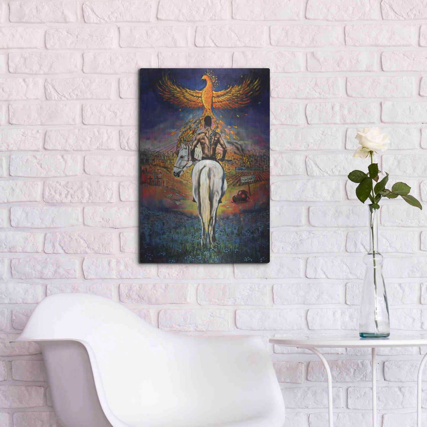 Luxe Metal Art 'Fallen Angel' by Jan Kasparec, Metal Wall Art,16x24