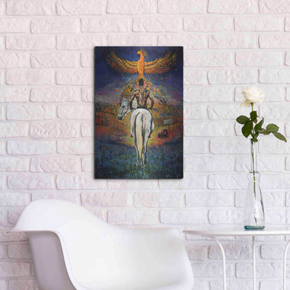 Luxe Metal Art 'Fallen Angel' by Jan Kasparec, Metal Wall Art,16x24