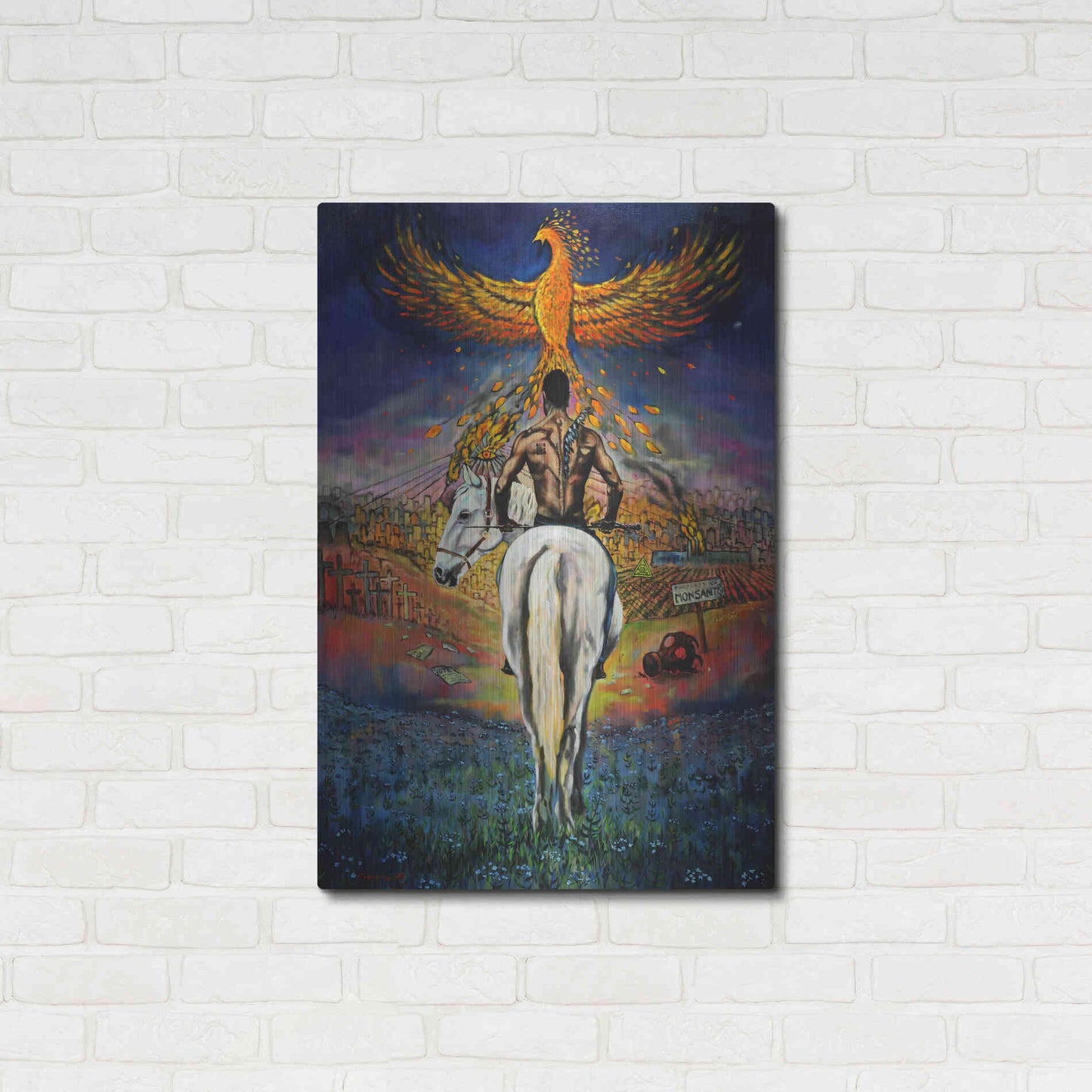 Luxe Metal Art 'Fallen Angel' by Jan Kasparec, Metal Wall Art,24x36