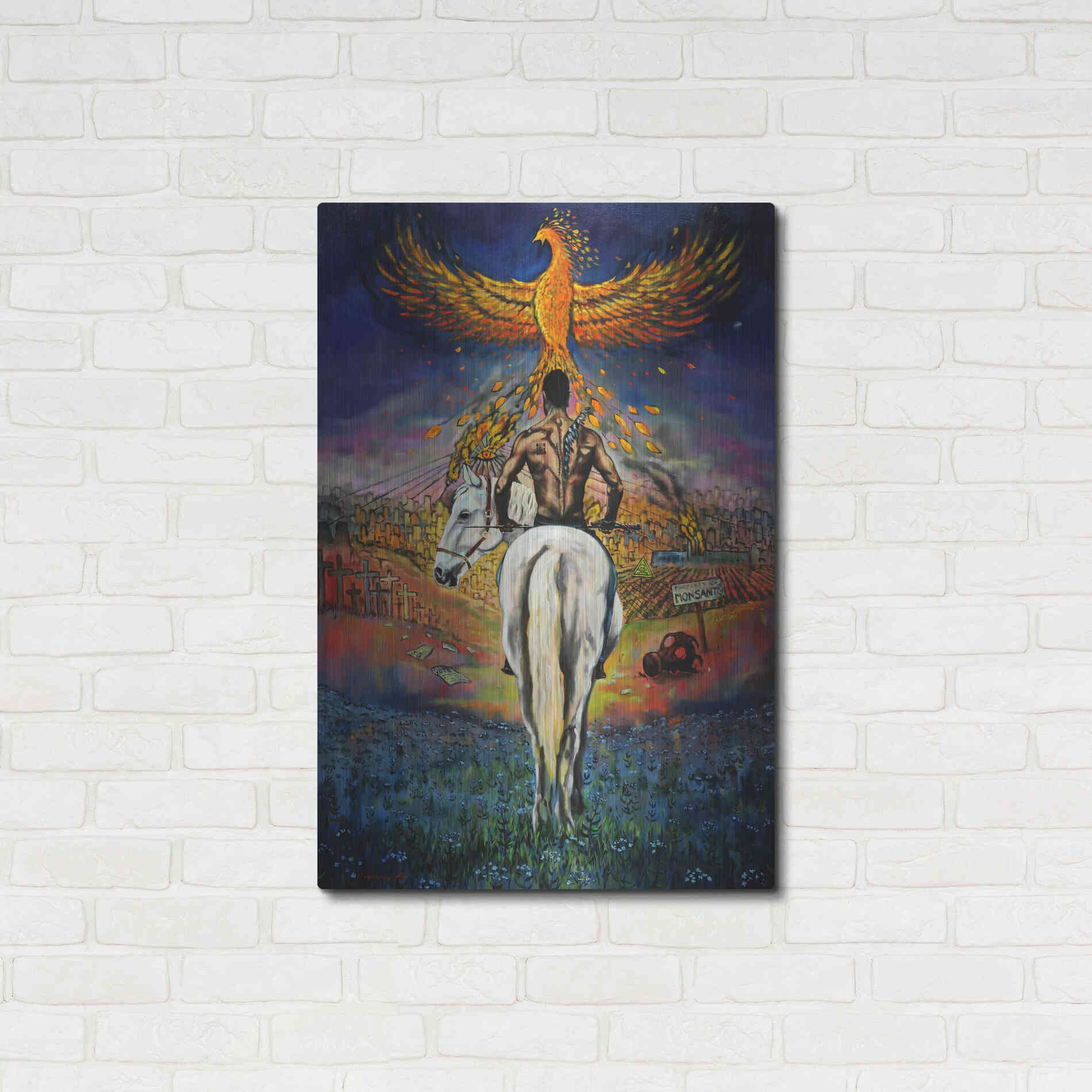 Luxe Metal Art 'Fallen Angel' by Jan Kasparec, Metal Wall Art,24x36