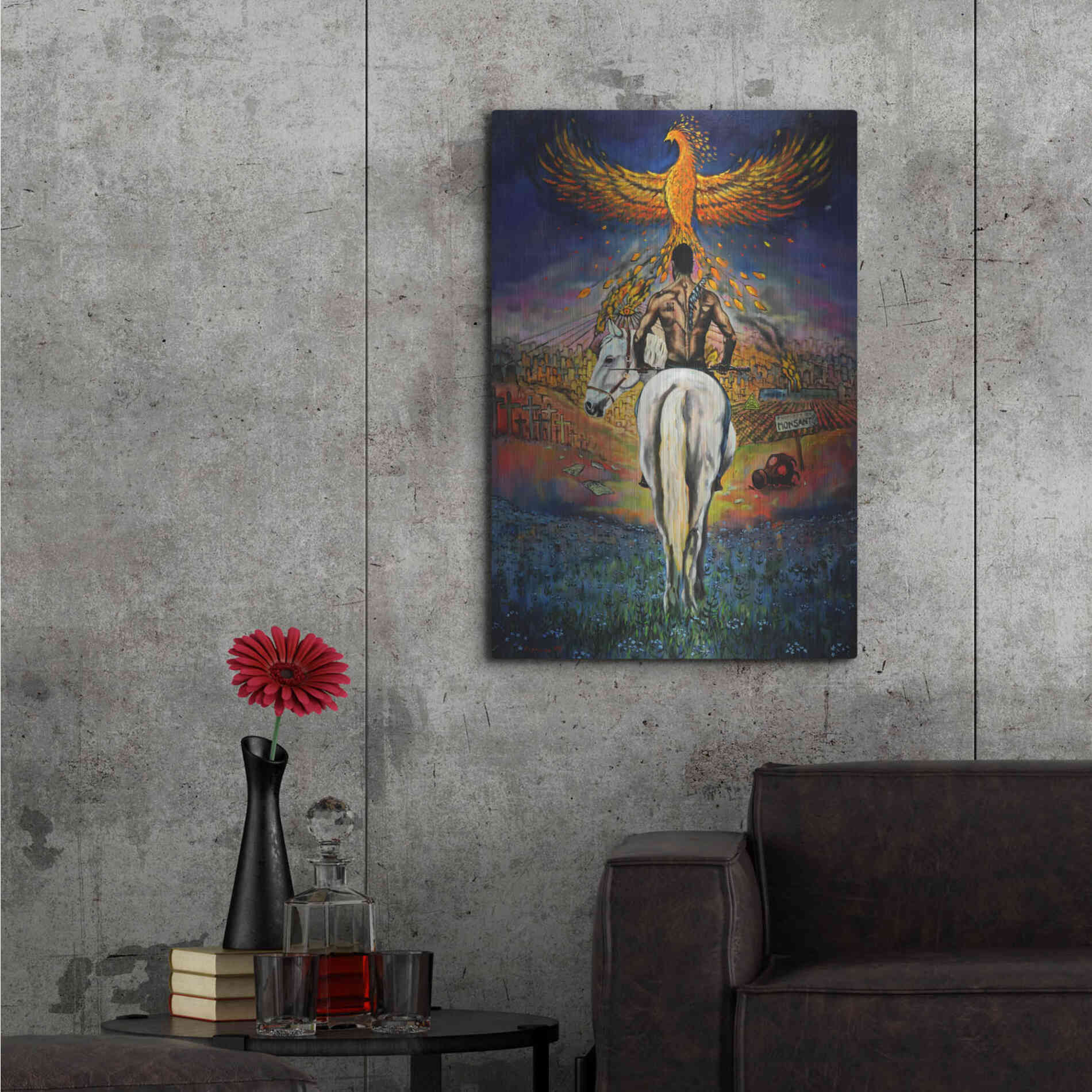 Luxe Metal Art 'Fallen Angel' by Jan Kasparec, Metal Wall Art,24x36