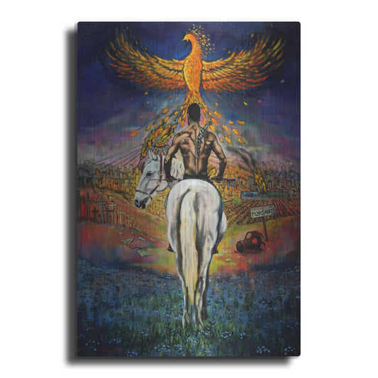 Luxe Metal Art 'Fallen Angel' by Jan Kasparec, Metal Wall Art