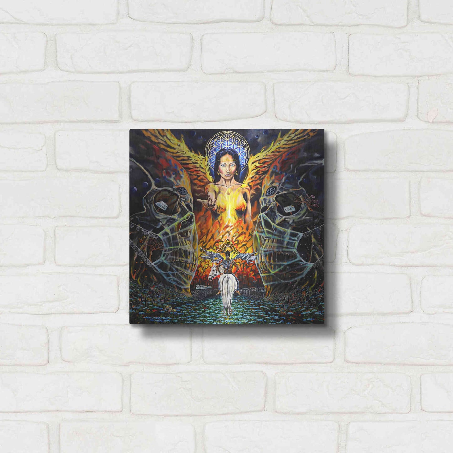 Luxe Metal Art 'Fallen Angel 'by Jan Kasparec, Metal Wall Art,12x12