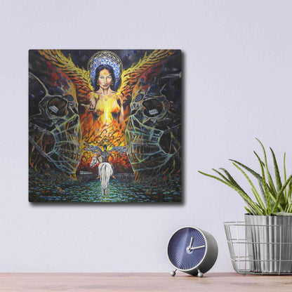 Luxe Metal Art 'Fallen Angel 'by Jan Kasparec, Metal Wall Art,12x12