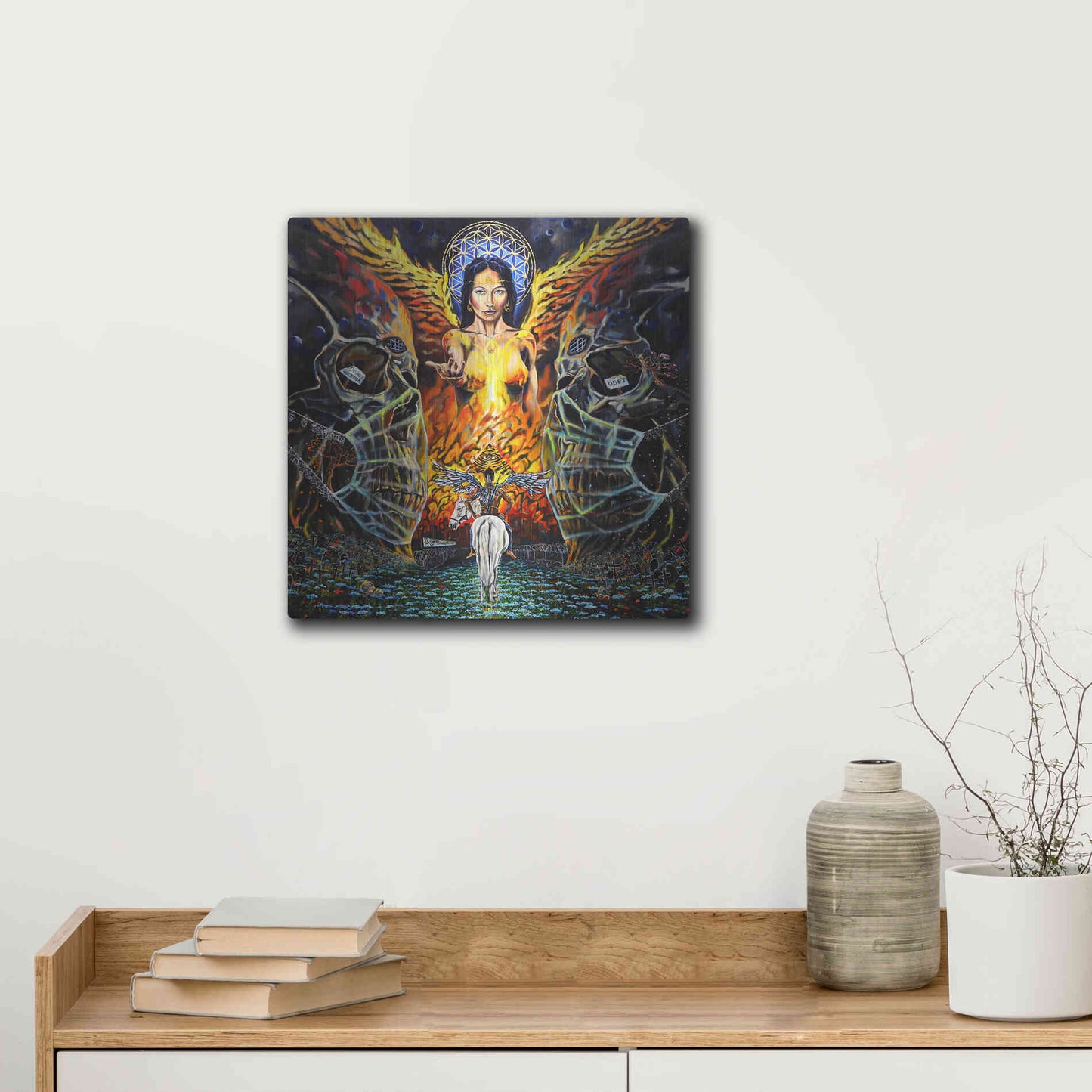 Luxe Metal Art 'Fallen Angel 'by Jan Kasparec, Metal Wall Art,12x12