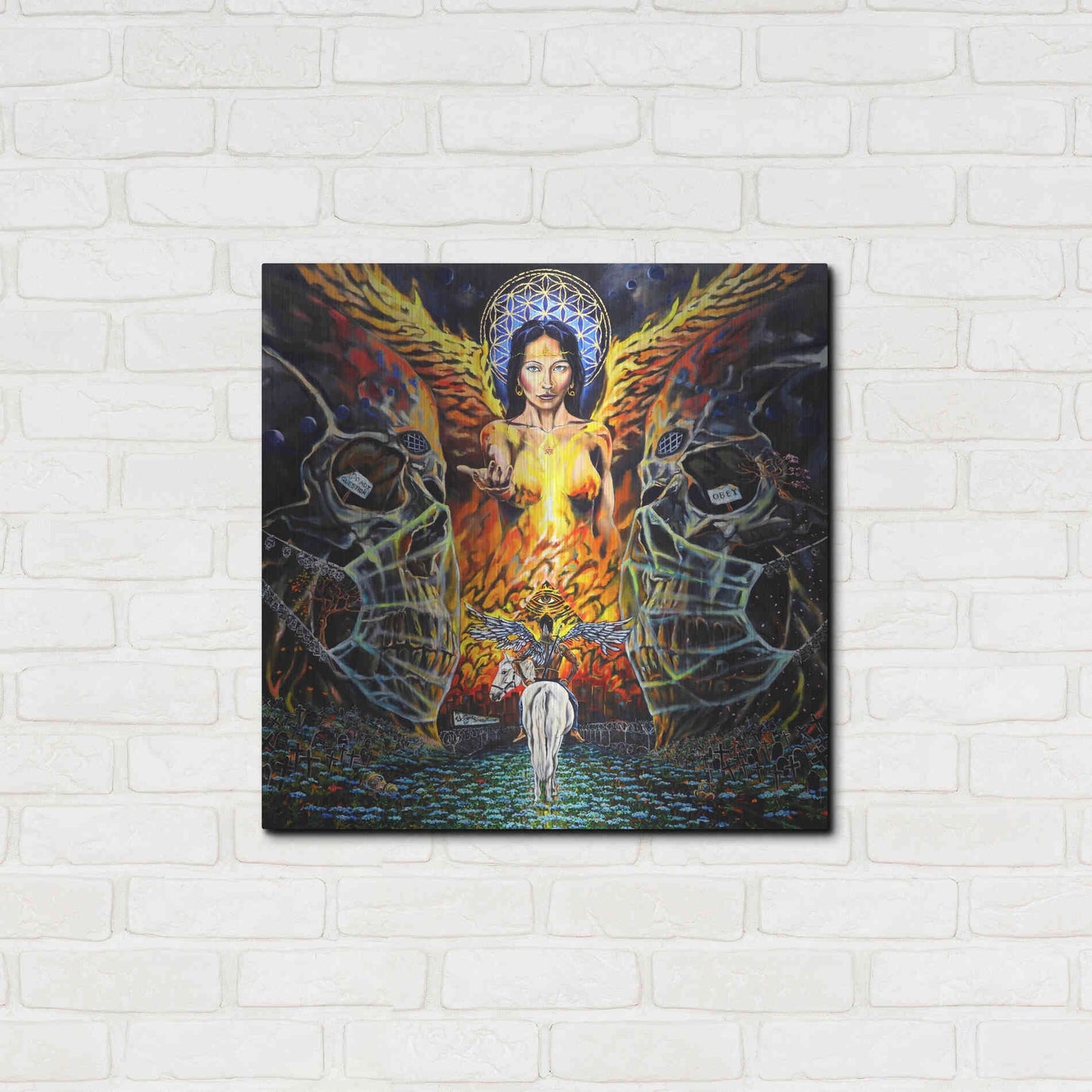 Luxe Metal Art 'Fallen Angel 'by Jan Kasparec, Metal Wall Art,24x24