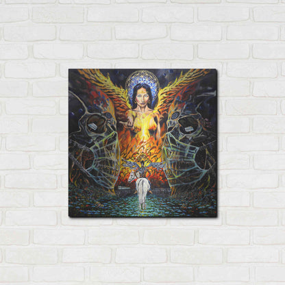 Luxe Metal Art 'Fallen Angel 'by Jan Kasparec, Metal Wall Art,24x24