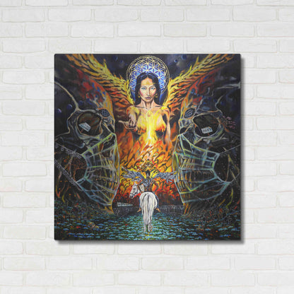 Luxe Metal Art 'Fallen Angel 'by Jan Kasparec, Metal Wall Art,36x36