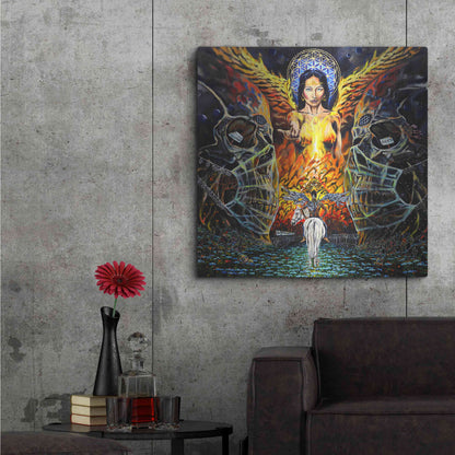 Luxe Metal Art 'Fallen Angel 'by Jan Kasparec, Metal Wall Art,36x36