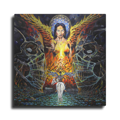 Luxe Metal Art 'Fallen Angel 'by Jan Kasparec, Metal Wall Art