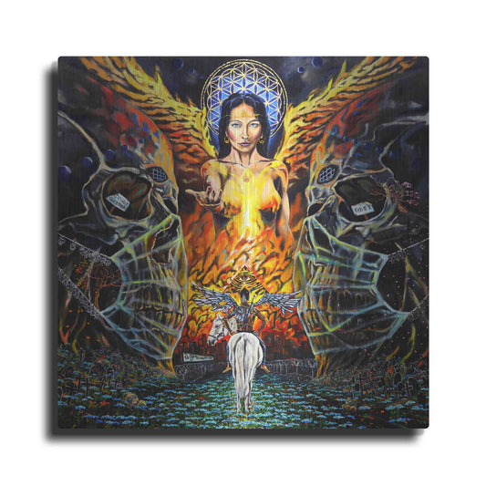 Luxe Metal Art 'Fallen Angel 'by Jan Kasparec, Metal Wall Art