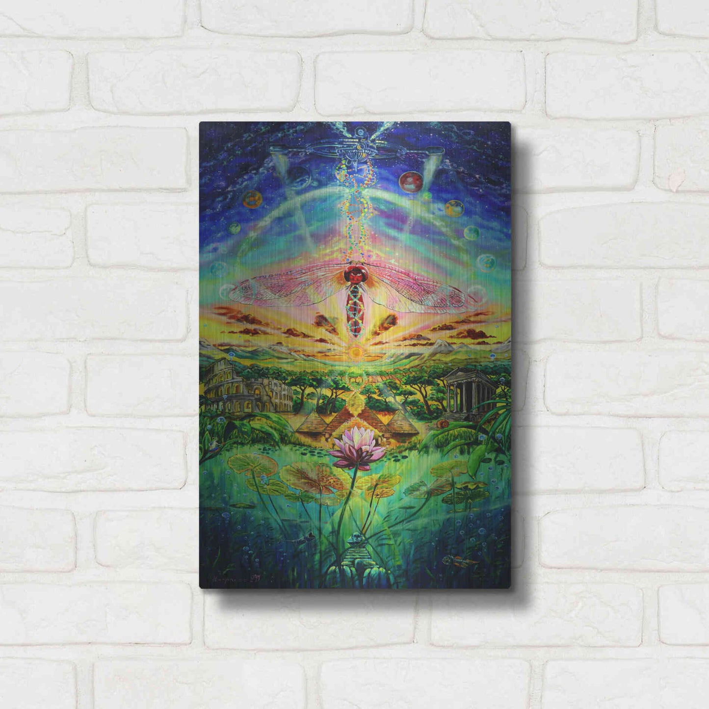 Luxe Metal Art 'Evolution' by Jan Kasparec, Metal Wall Art,12x16