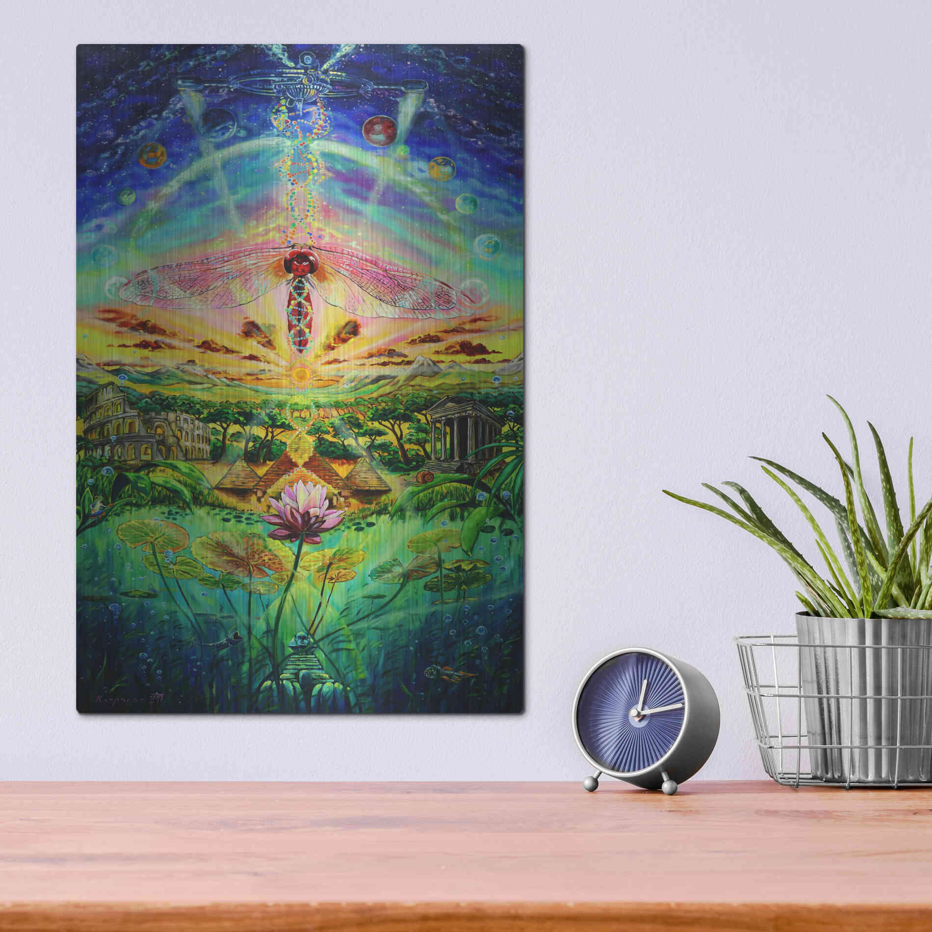 Luxe Metal Art 'Evolution' by Jan Kasparec, Metal Wall Art,12x16