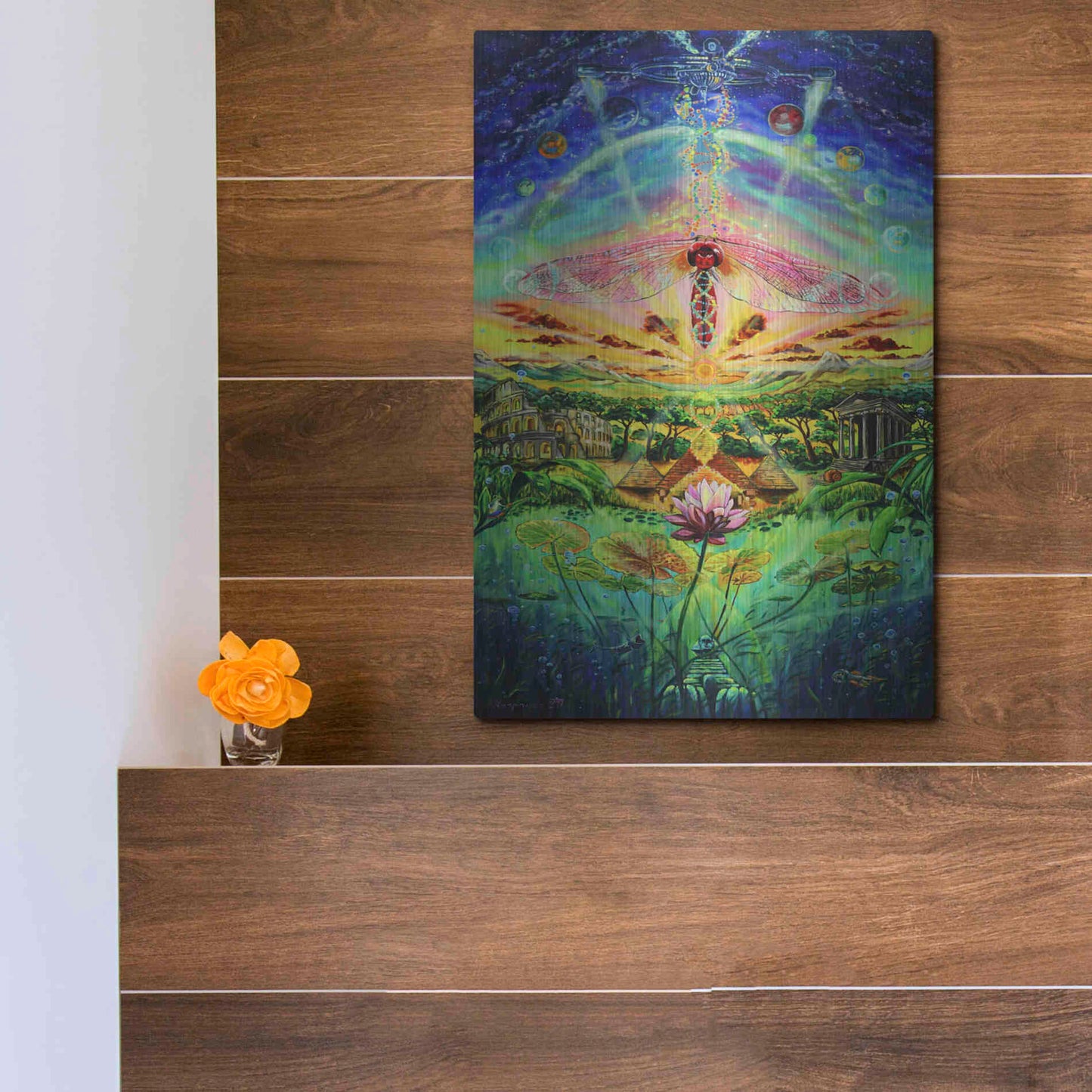 Luxe Metal Art 'Evolution' by Jan Kasparec, Metal Wall Art,12x16