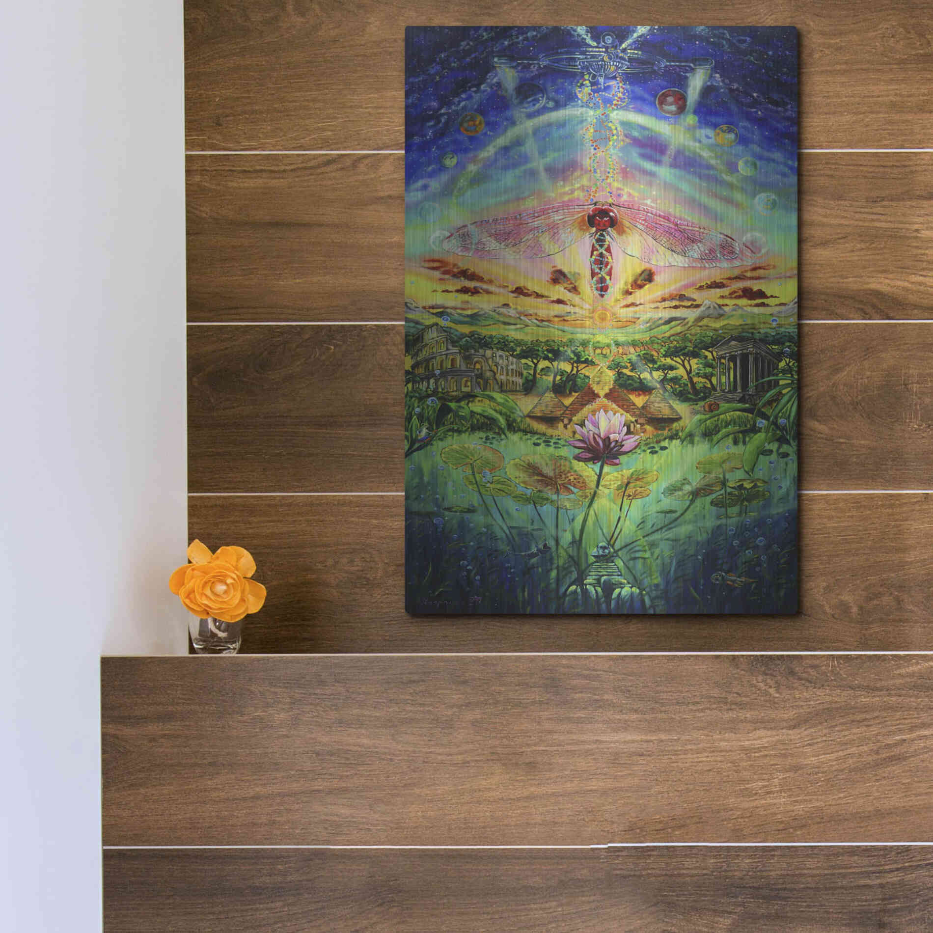 Luxe Metal Art 'Evolution' by Jan Kasparec, Metal Wall Art,12x16