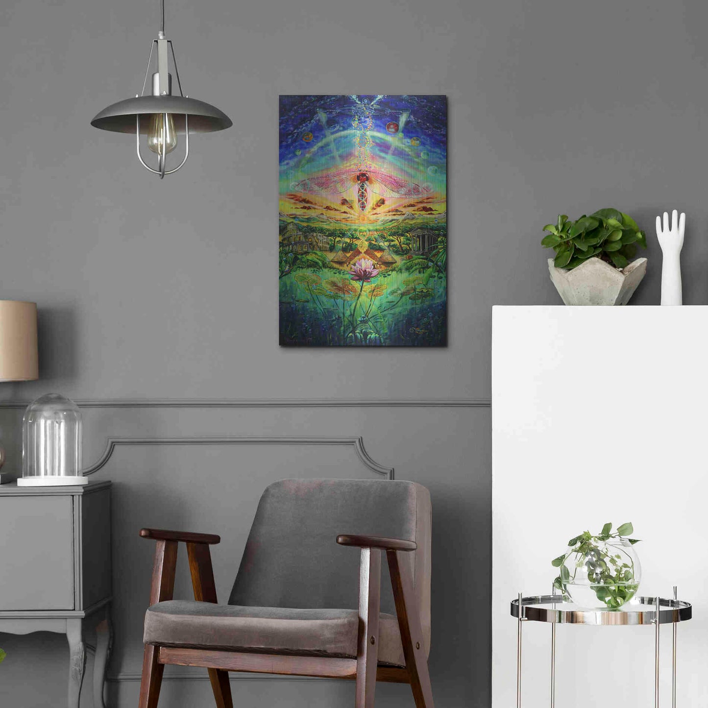 Luxe Metal Art 'Evolution' by Jan Kasparec, Metal Wall Art,16x24