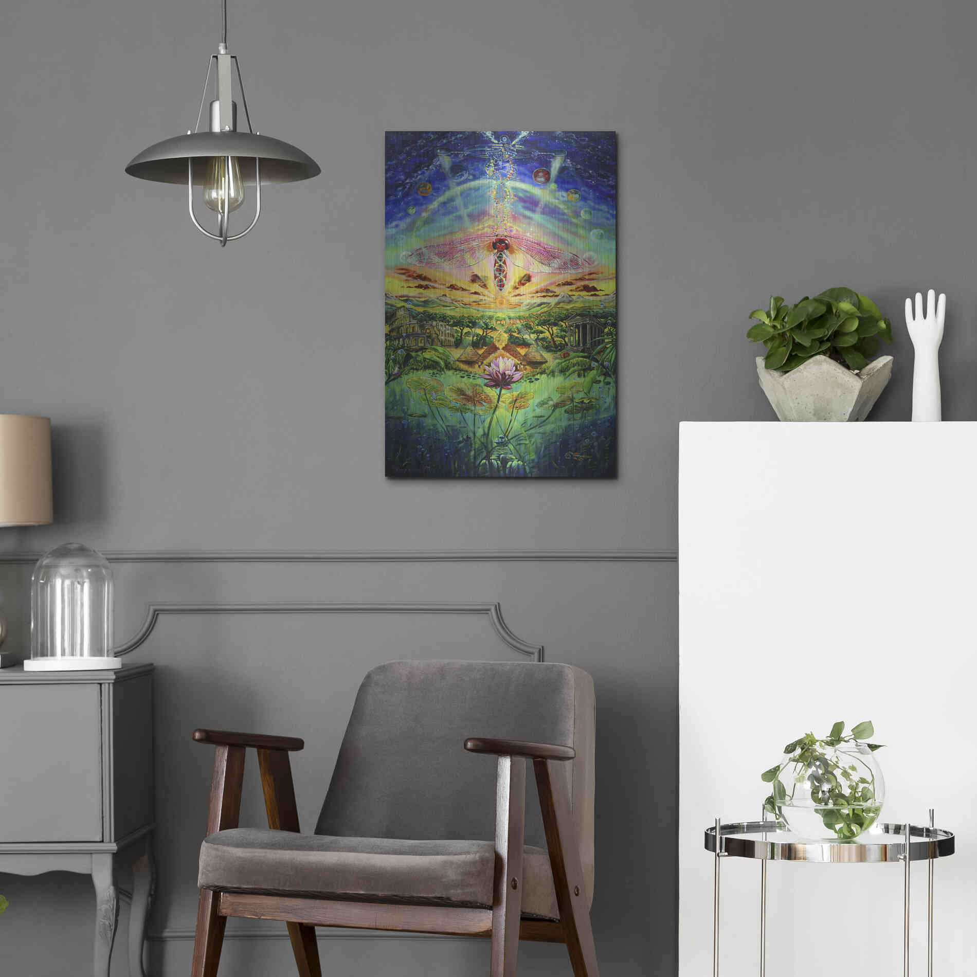 Luxe Metal Art 'Evolution' by Jan Kasparec, Metal Wall Art,16x24