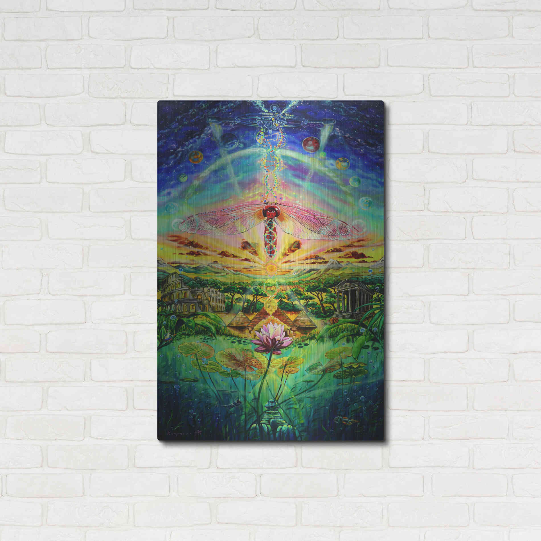 Luxe Metal Art 'Evolution' by Jan Kasparec, Metal Wall Art,24x36