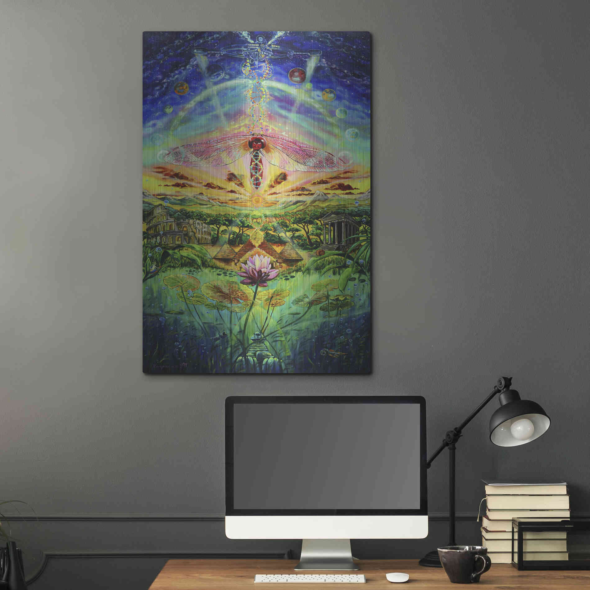 Luxe Metal Art 'Evolution' by Jan Kasparec, Metal Wall Art,24x36