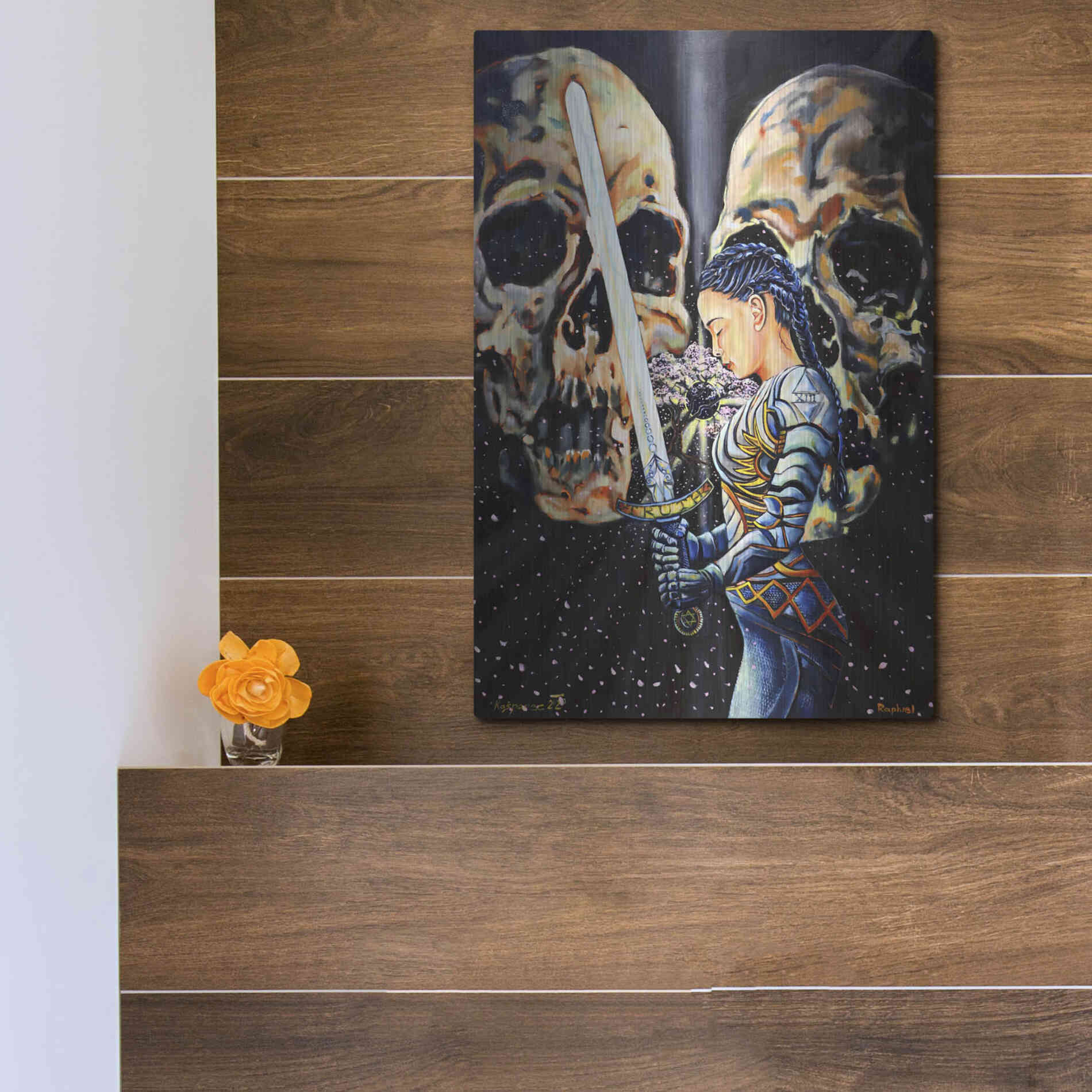 Luxe Metal Art 'Eclipse' by Jan Kasparec, Metal Wall Art,12x16