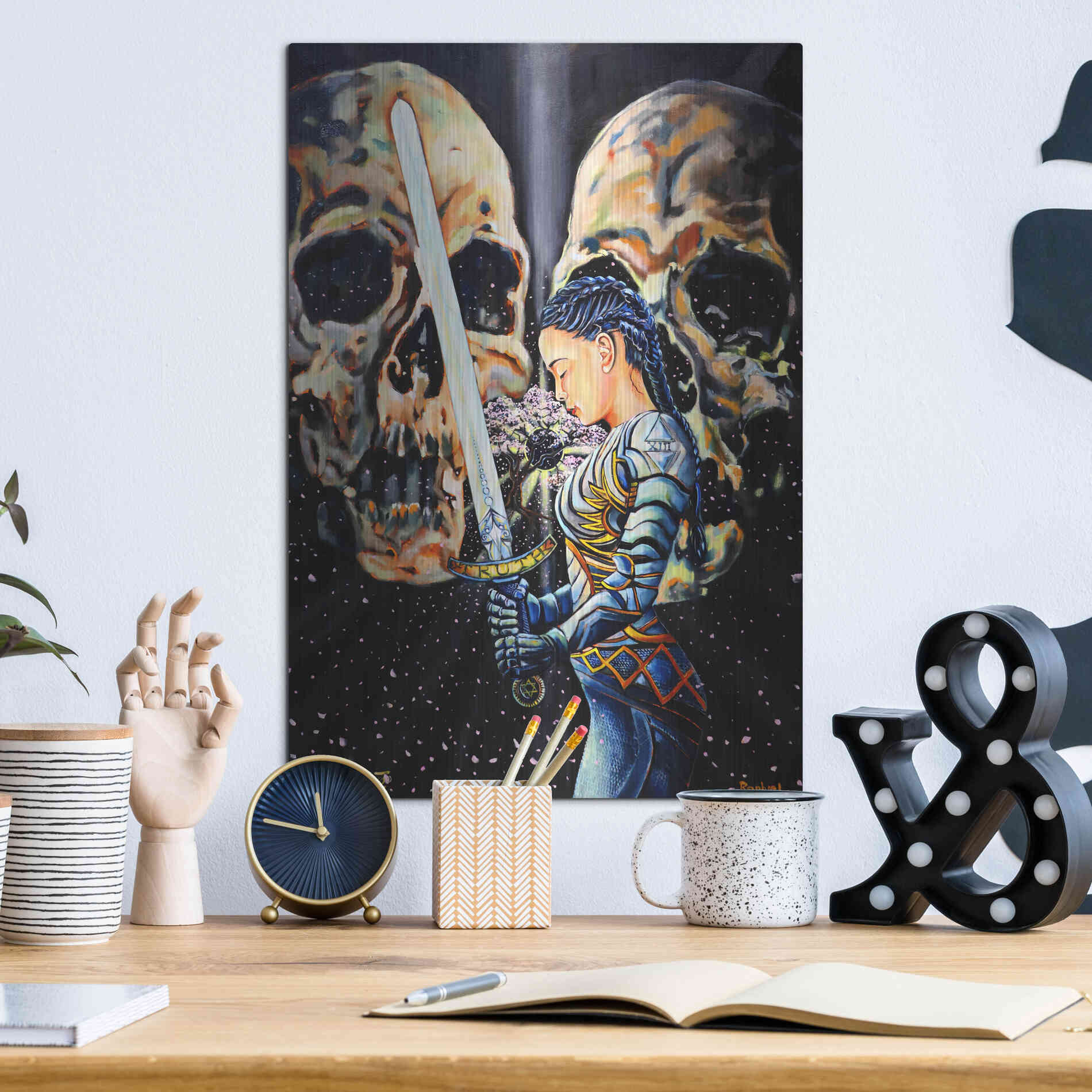 Luxe Metal Art 'Eclipse' by Jan Kasparec, Metal Wall Art,12x16