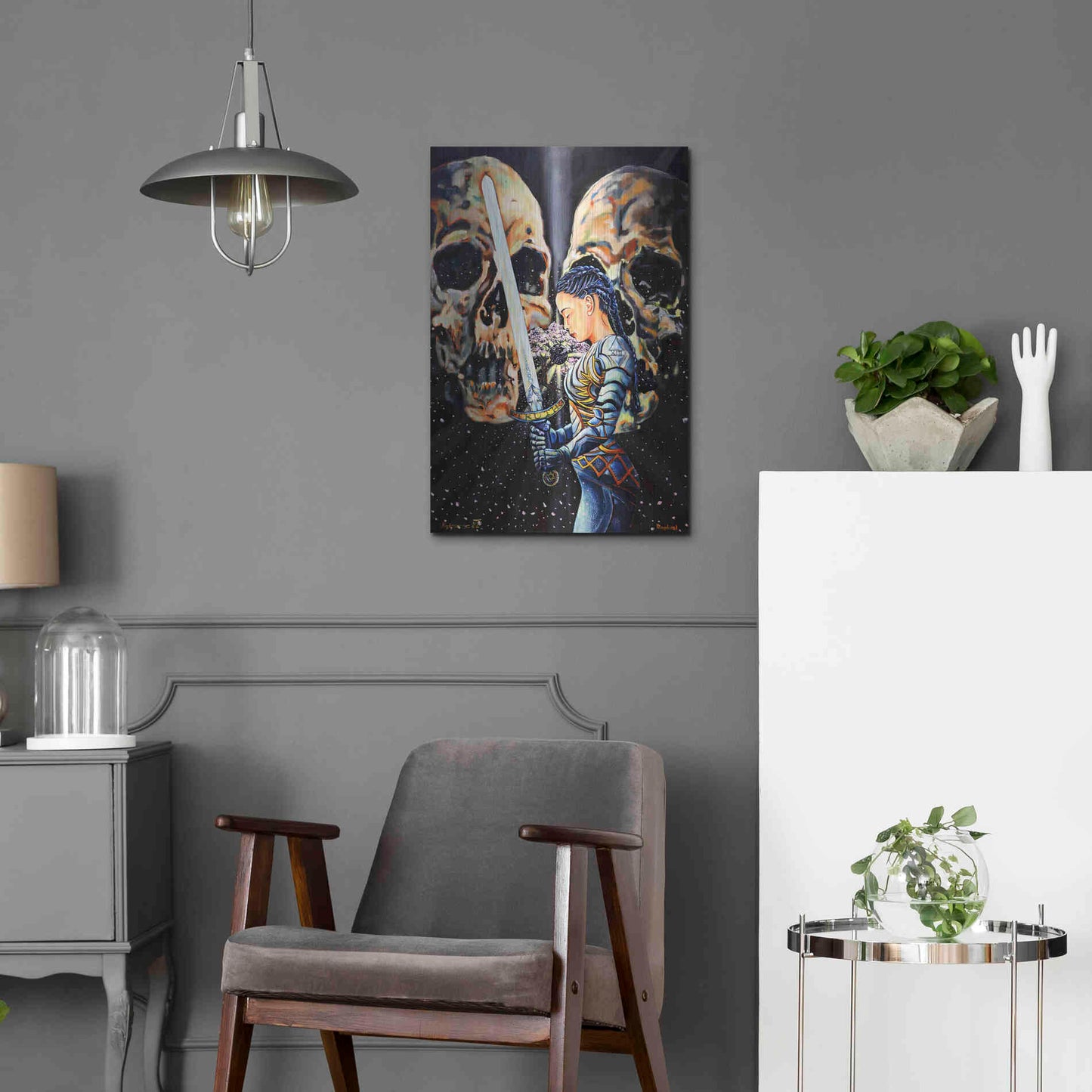 Luxe Metal Art 'Eclipse' by Jan Kasparec, Metal Wall Art,16x24