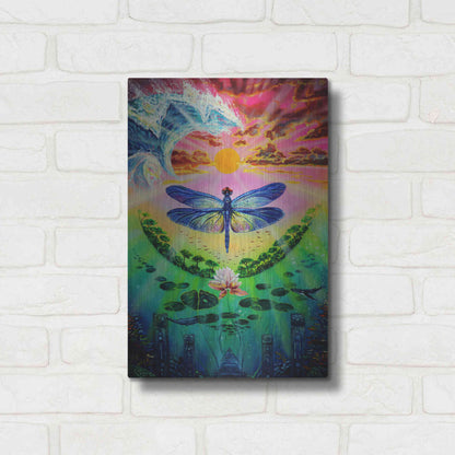 Luxe Metal Art 'Dragonfly' by Jan Kasparec, Metal Wall Art,12x16