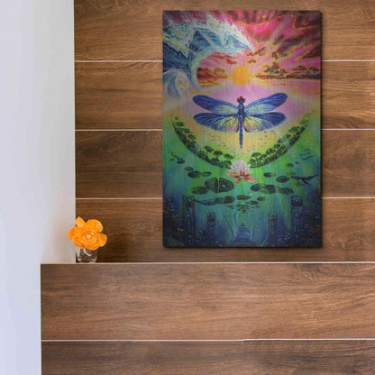 Luxe Metal Art 'Dragonfly' by Jan Kasparec, Metal Wall Art,12x16