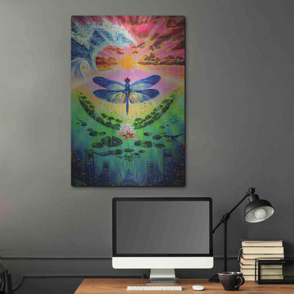 Luxe Metal Art 'Dragonfly' by Jan Kasparec, Metal Wall Art,24x36