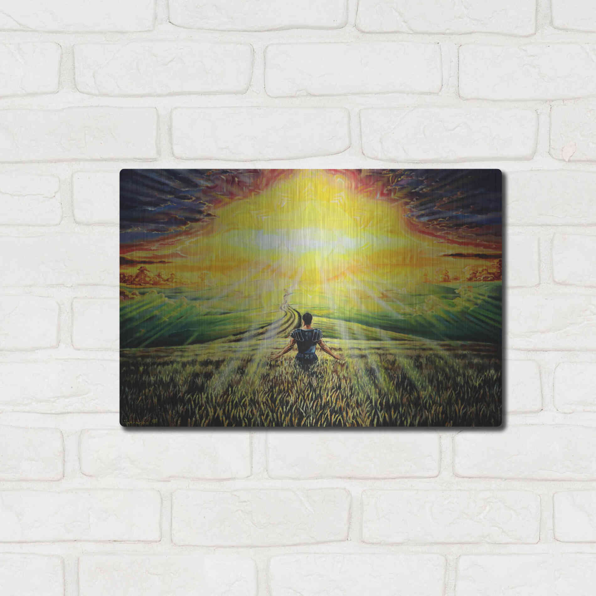 Luxe Metal Art 'Coming Back Home II' by Jan Kasparec, Metal Wall Art,16x12