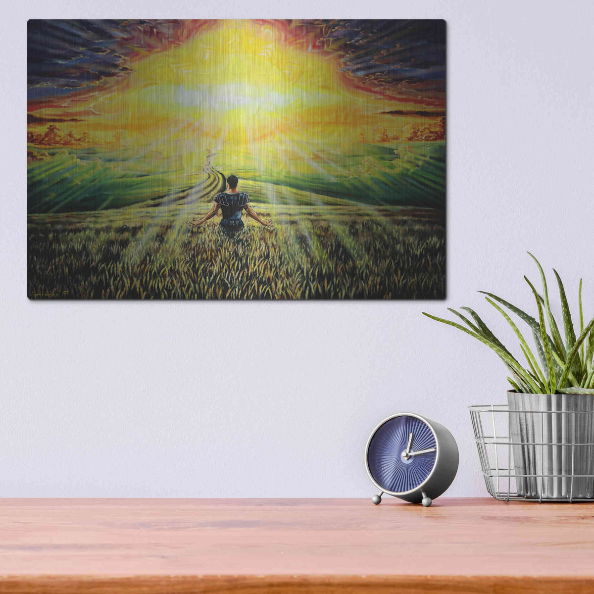 Luxe Metal Art 'Coming Back Home II' by Jan Kasparec, Metal Wall Art,16x12