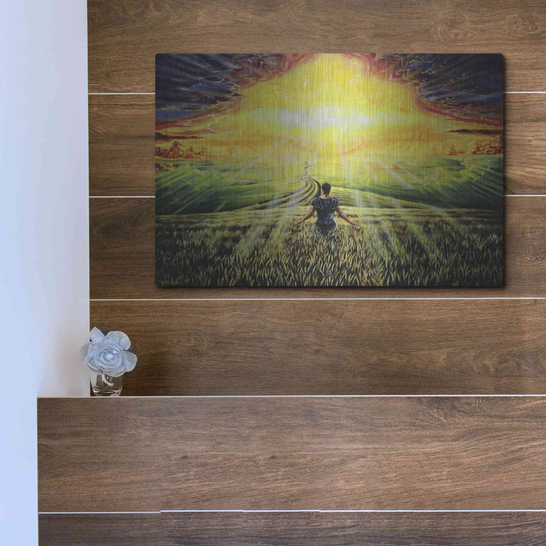 Luxe Metal Art 'Coming Back Home II' by Jan Kasparec, Metal Wall Art,16x12