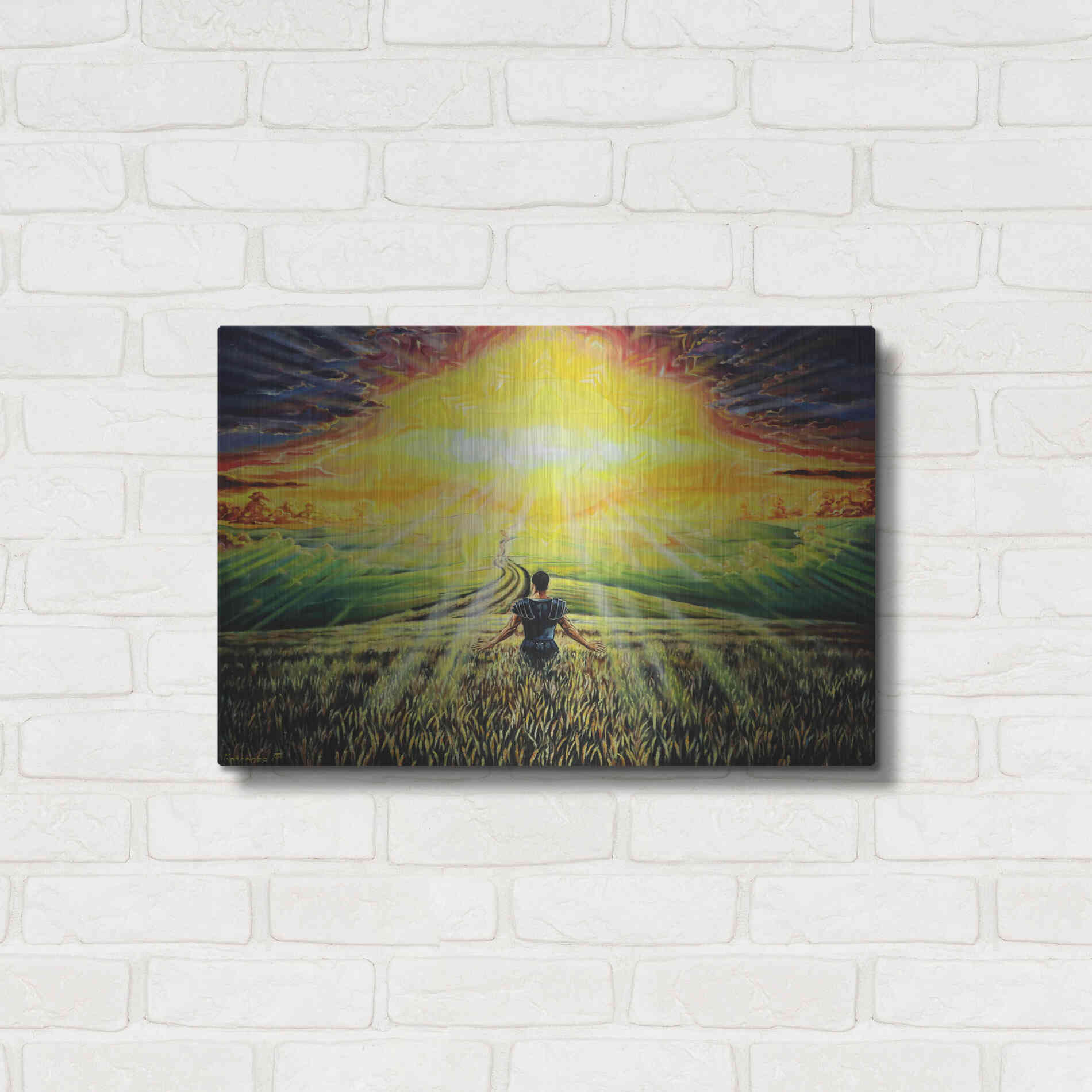 Luxe Metal Art 'Coming Back Home II' by Jan Kasparec, Metal Wall Art,24x16