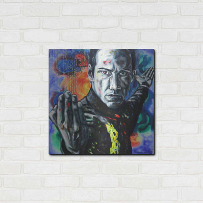 Luxe Metal Art 'Bitcoin Warrior' by Jan Kasparec, Metal Wall Art,24x24