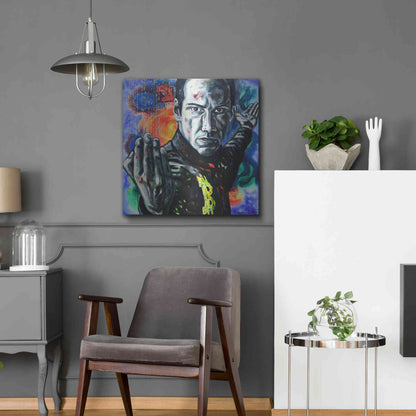 Luxe Metal Art 'Bitcoin Warrior' by Jan Kasparec, Metal Wall Art,24x24