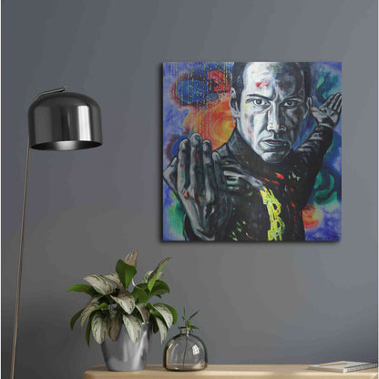 Luxe Metal Art 'Bitcoin Warrior' by Jan Kasparec, Metal Wall Art,24x24