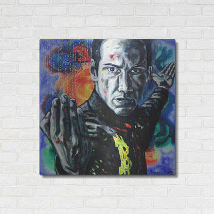 Luxe Metal Art 'Bitcoin Warrior' by Jan Kasparec, Metal Wall Art,36x36