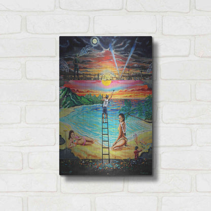 Luxe Metal Art 'Berlin Wall 'by Jan Kasparec, Metal Wall Art,12x16