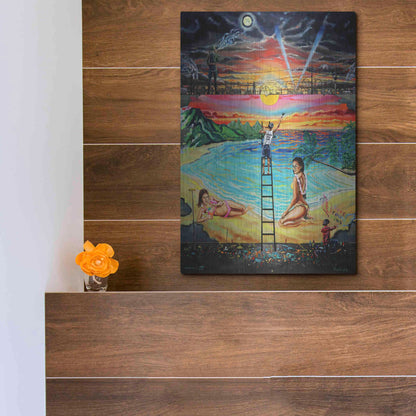 Luxe Metal Art 'Berlin Wall 'by Jan Kasparec, Metal Wall Art,12x16