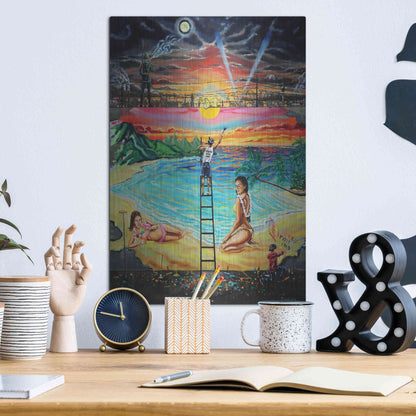 Luxe Metal Art 'Berlin Wall 'by Jan Kasparec, Metal Wall Art,12x16