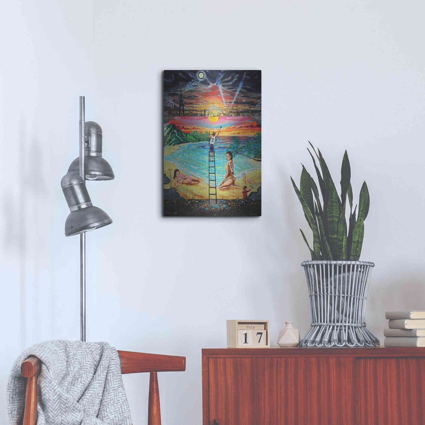 Luxe Metal Art 'Berlin Wall 'by Jan Kasparec, Metal Wall Art,16x24