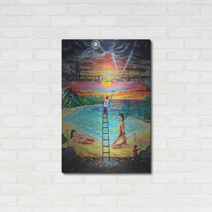 Luxe Metal Art 'Berlin Wall 'by Jan Kasparec, Metal Wall Art,24x36