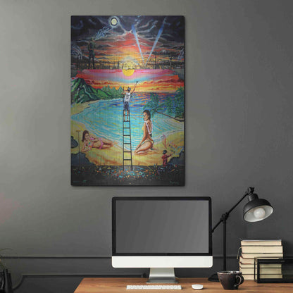 Luxe Metal Art 'Berlin Wall 'by Jan Kasparec, Metal Wall Art,24x36