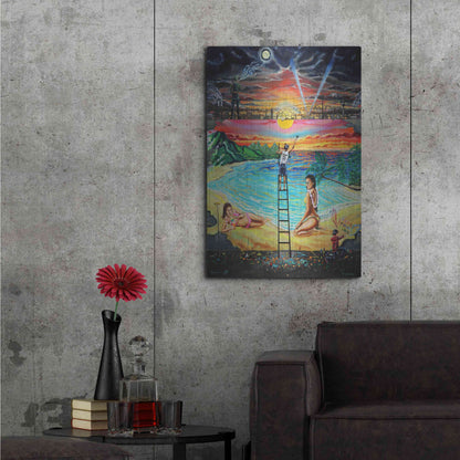 Luxe Metal Art 'Berlin Wall 'by Jan Kasparec, Metal Wall Art,24x36