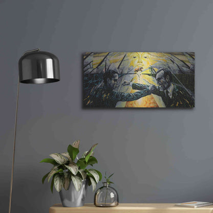 Luxe Metal Art 'Battle' by Jan Kasparec, Metal Wall Art,24x12