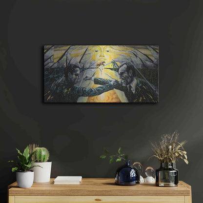 Luxe Metal Art 'Battle' by Jan Kasparec, Metal Wall Art,24x12