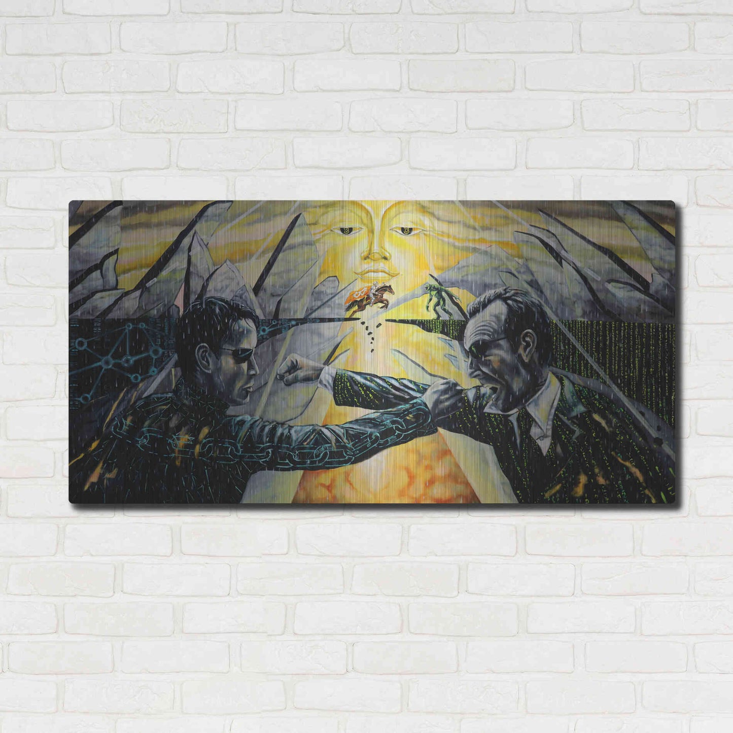 Luxe Metal Art 'Battle' by Jan Kasparec, Metal Wall Art,48x24