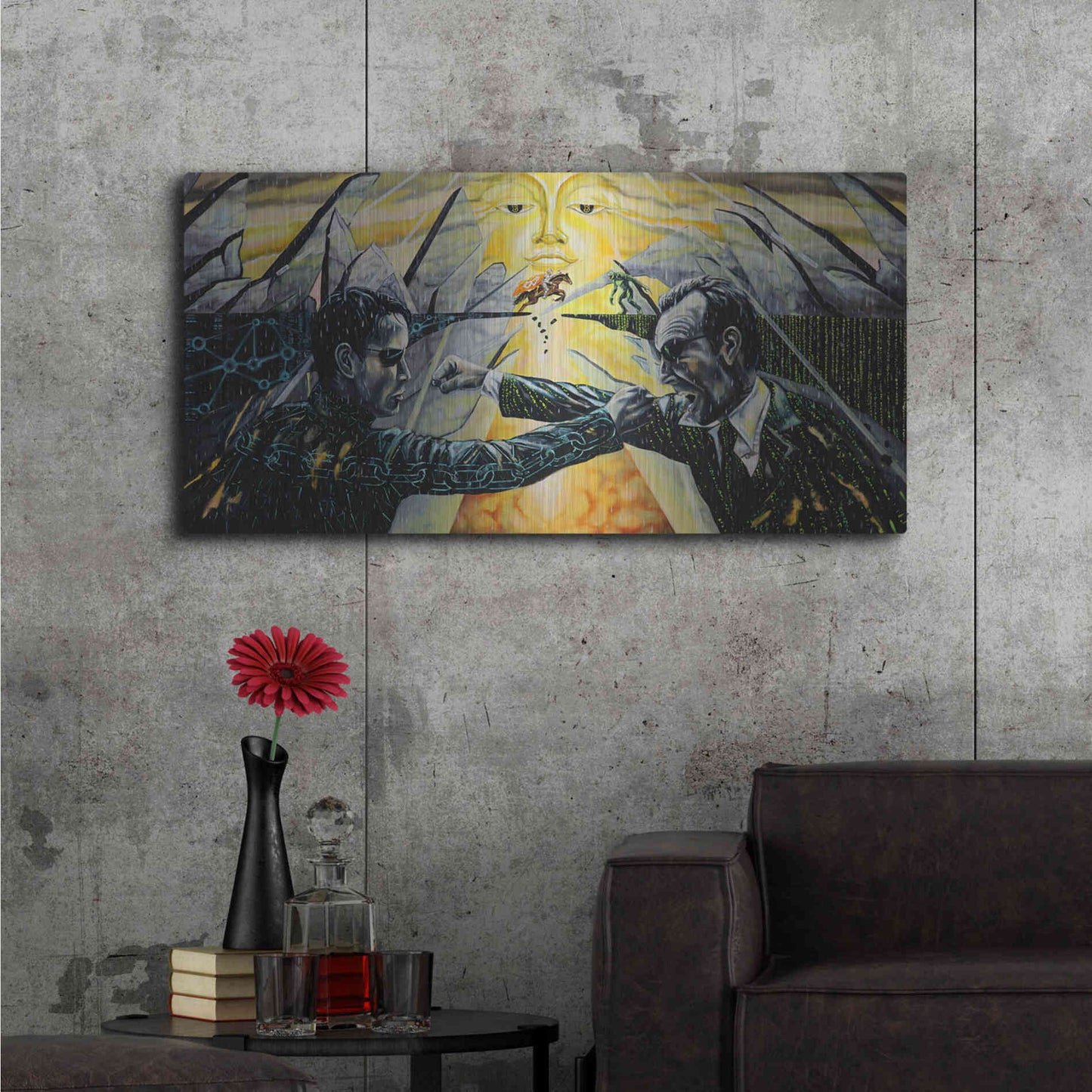 Luxe Metal Art 'Battle' by Jan Kasparec, Metal Wall Art,48x24